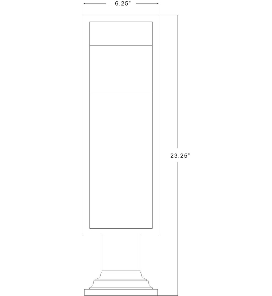 Barwick 23.25" Outdoor Pier Mount