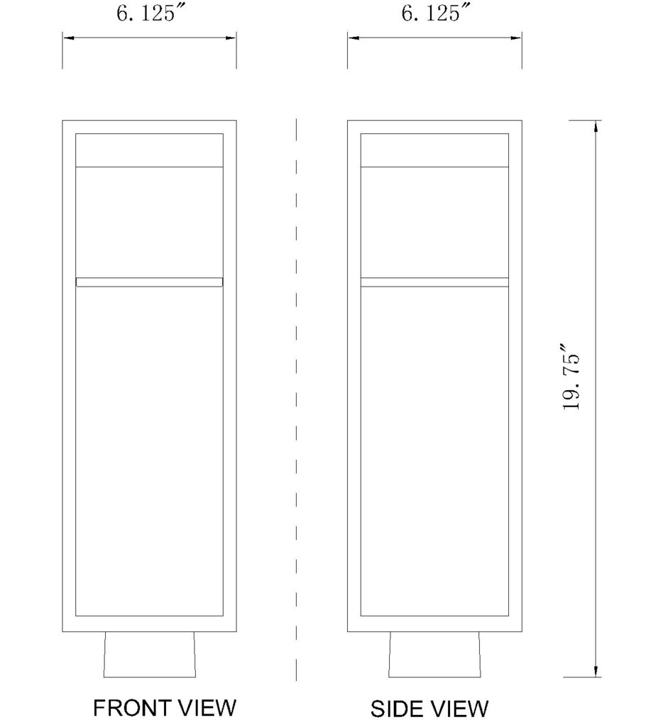 Barwick 19.75" Outdoor Post Mount