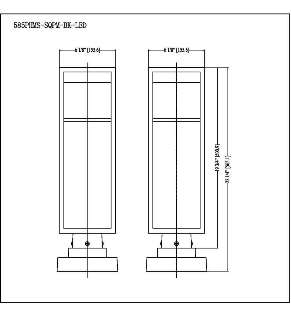 Barwick 22.25" Outdoor Pier Mount