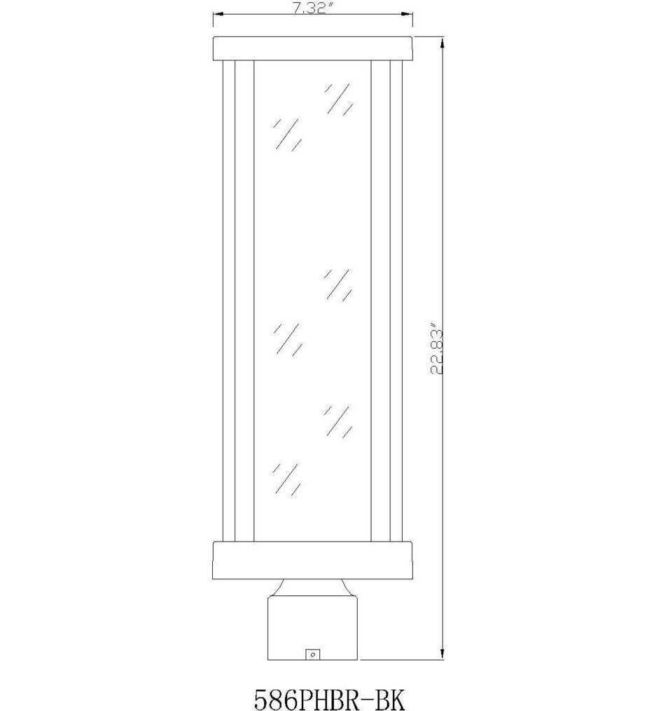 Glenwood 20" Outdoor Post Mount