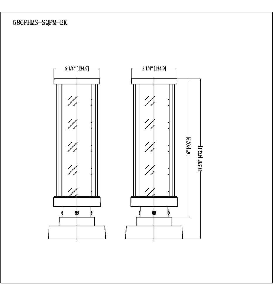Glenwood 17.5" Outdoor Pier Mount