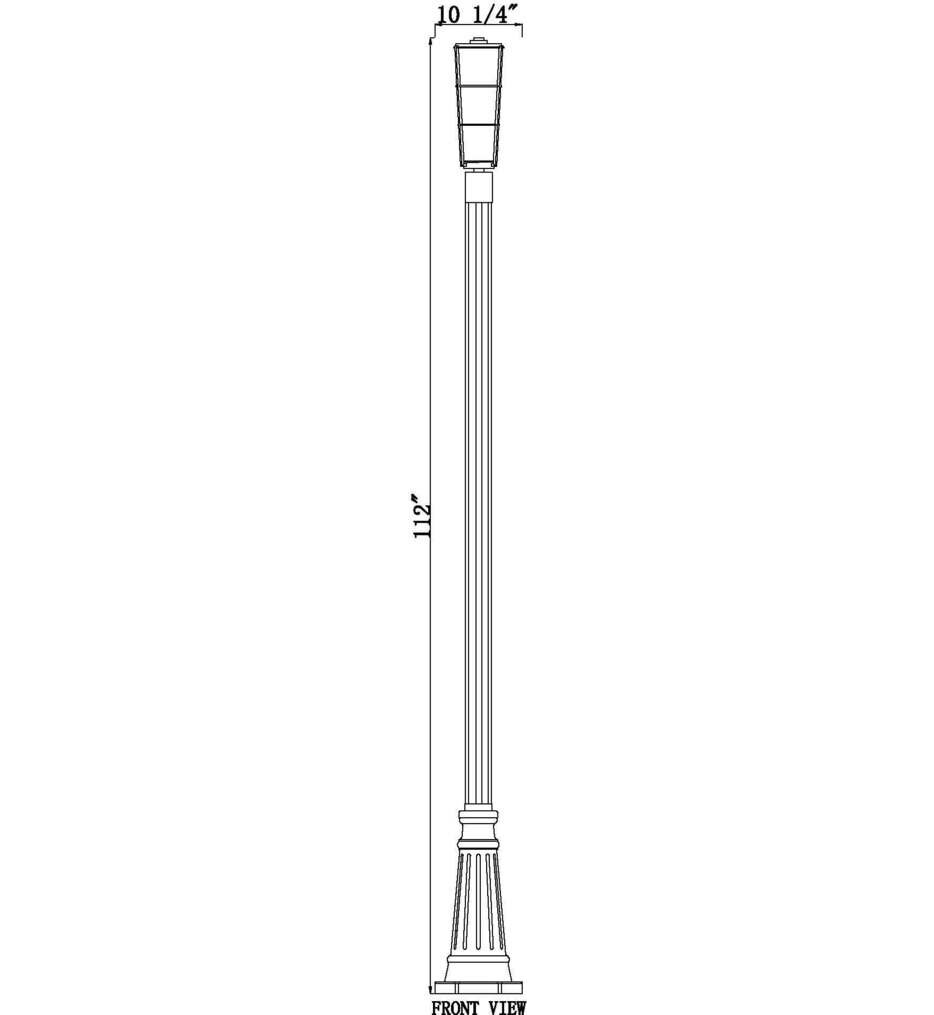 Helix 113.25" Outdoor Post Light