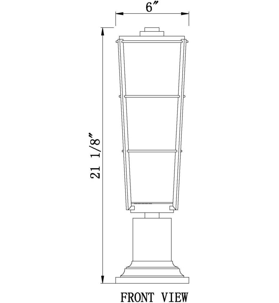 Helix 21.25" Outdoor Pier Mount