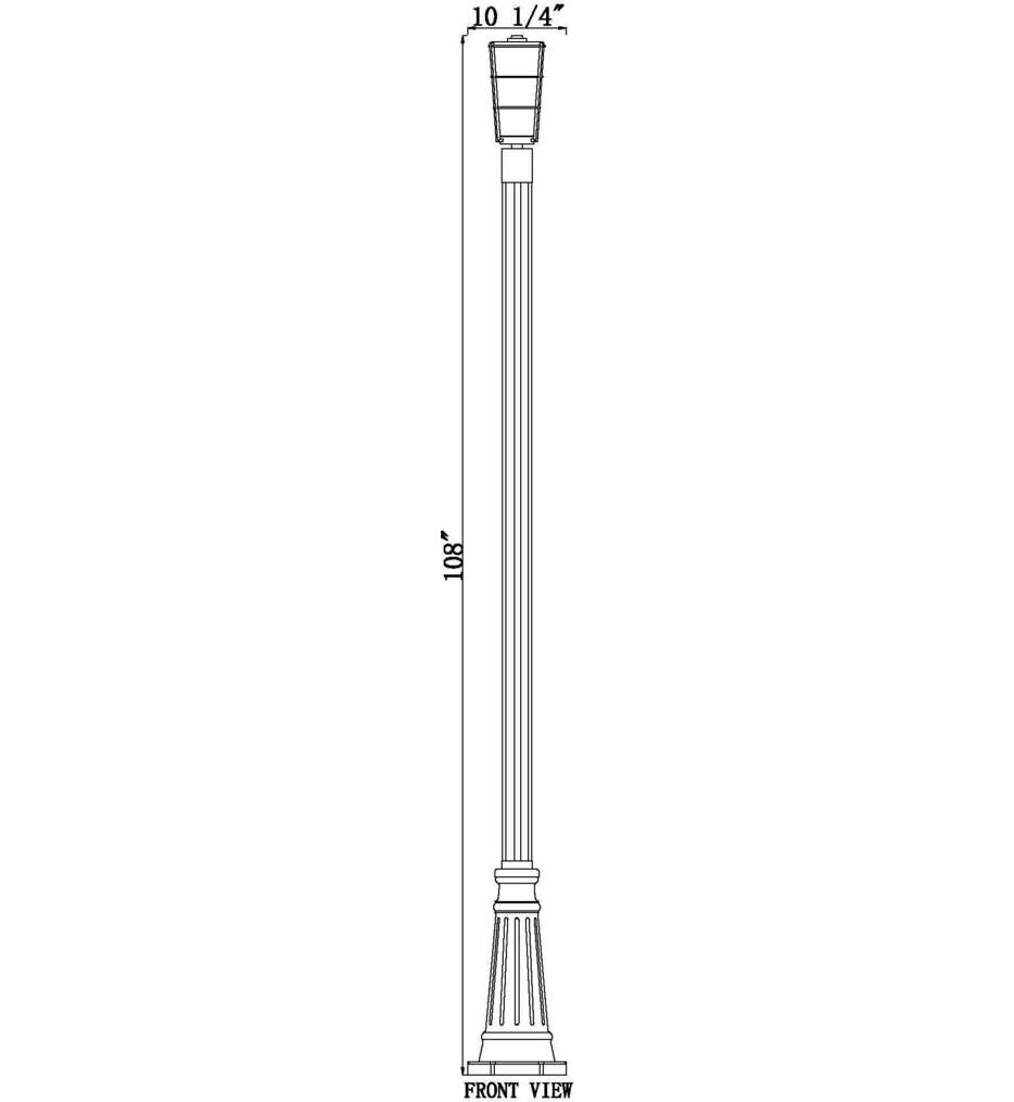 Helix 109.25" Outdoor Post Light