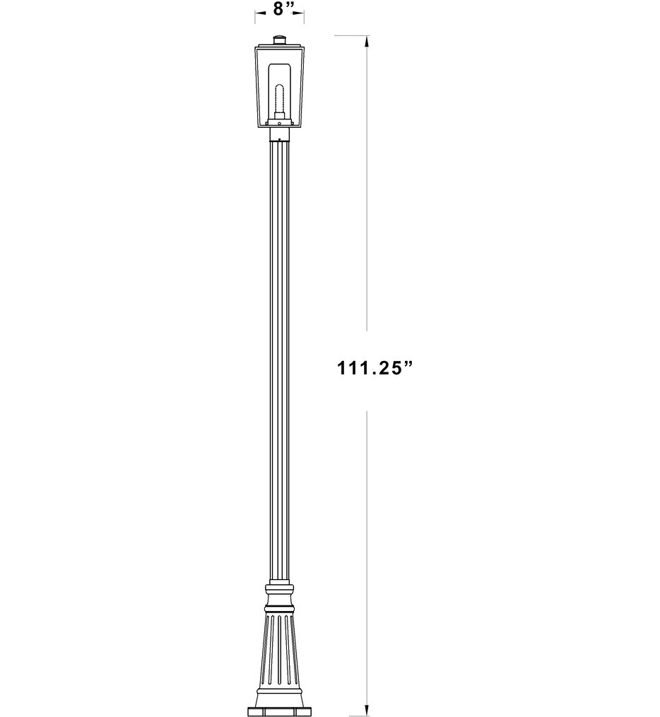 Sheridan 111.25" Outdoor Post Mount