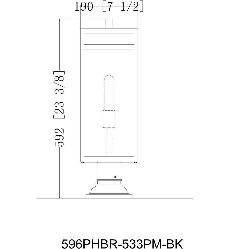 Nuri 23.5" Outdoor Pier Mount