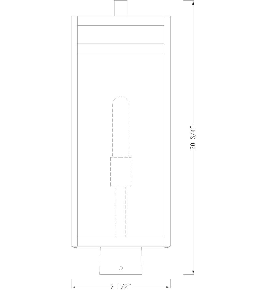 Nuri 21" Outdoor Post Mount
