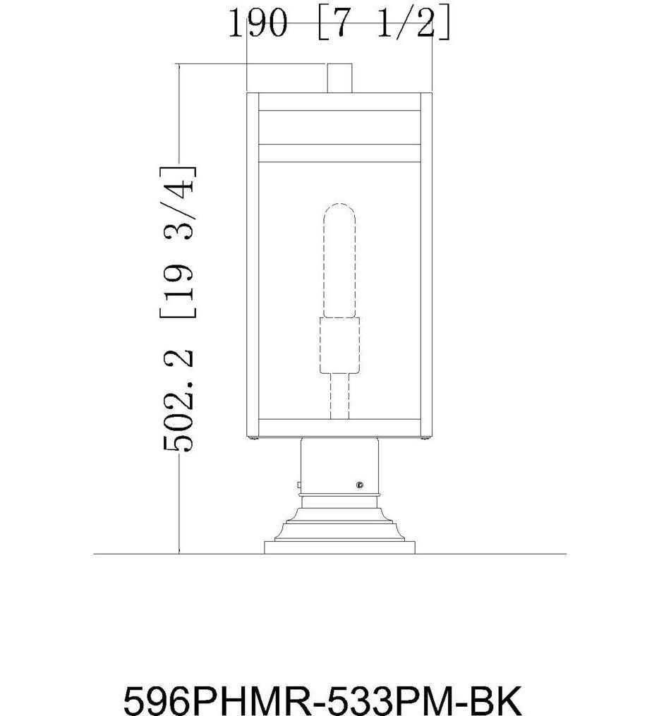 Nuri 19.75" Outdoor Pier Mount