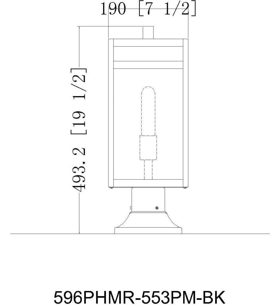 Nuri 19.75" Outdoor Pier Mount