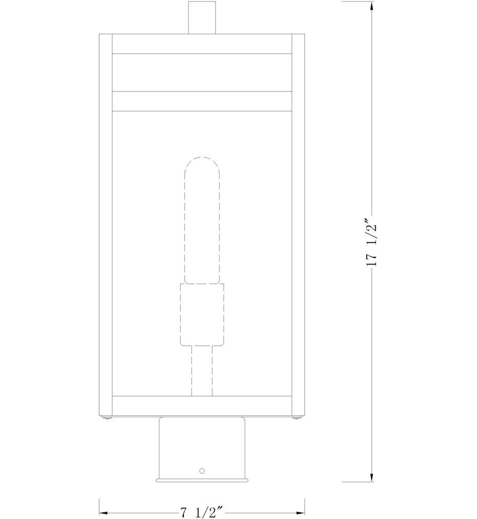 Nuri 17.75" Outdoor Post Mount