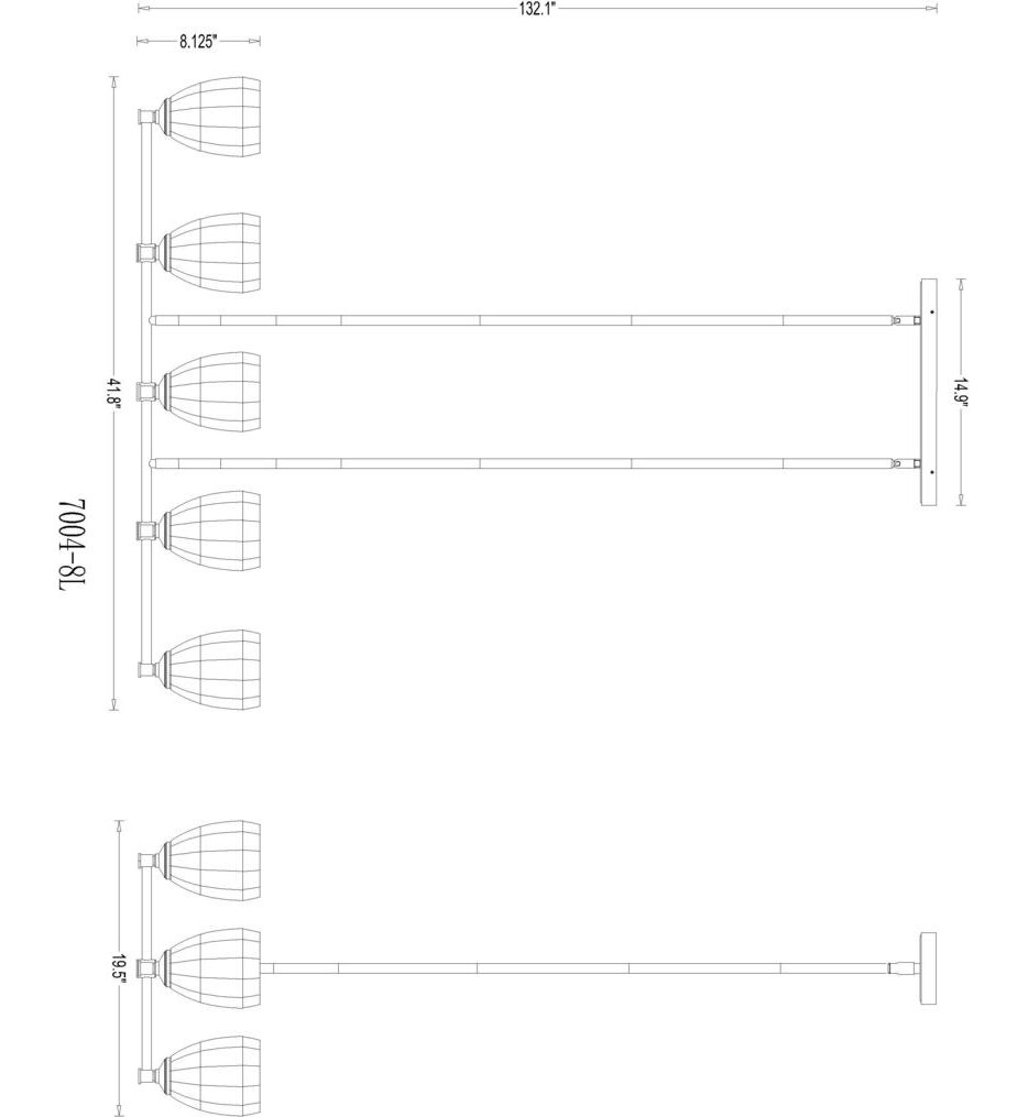 Oren 41.75" Linear Suspension