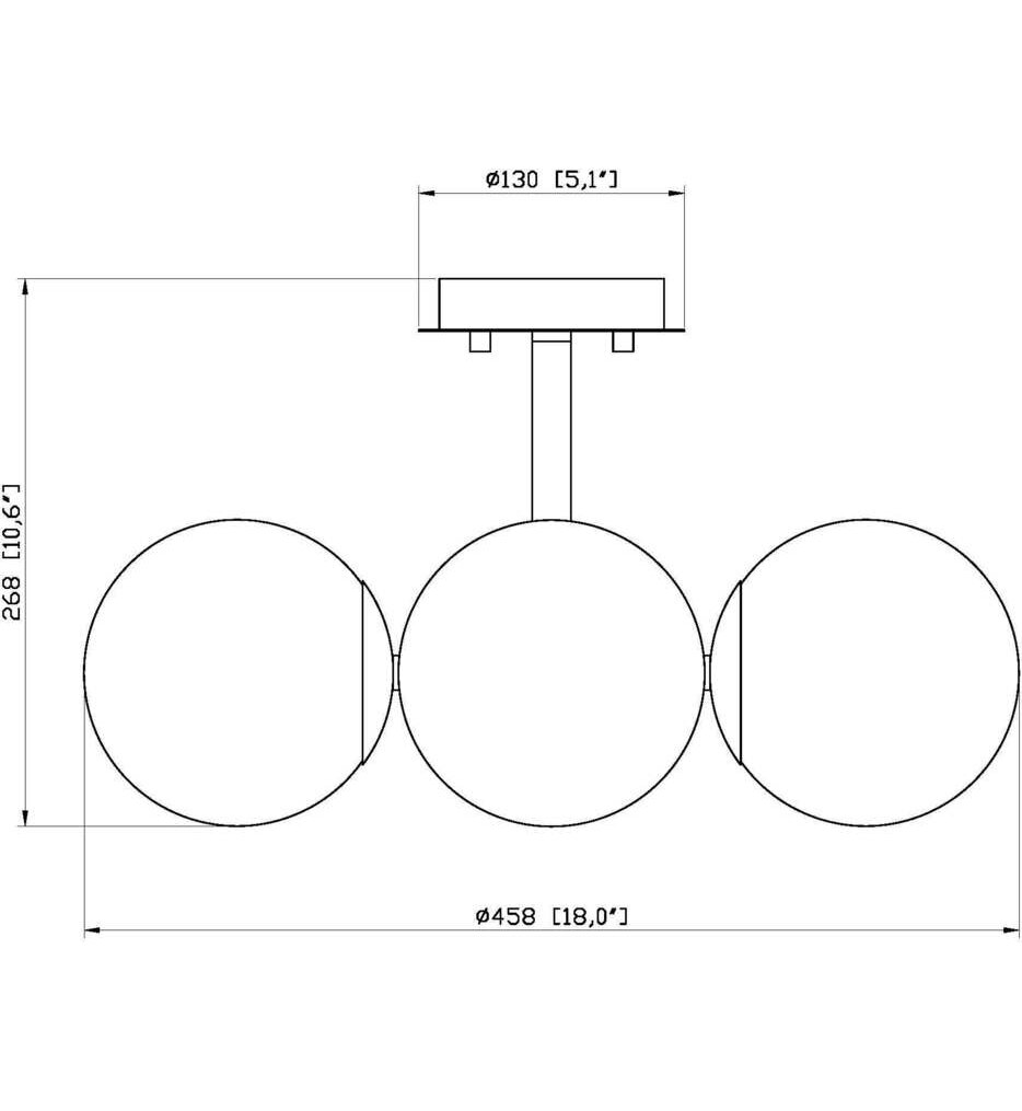 Midnetic 18" Semi-Flush Mount
