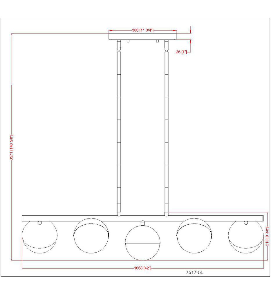 Realm Sphere 42" Chandelier