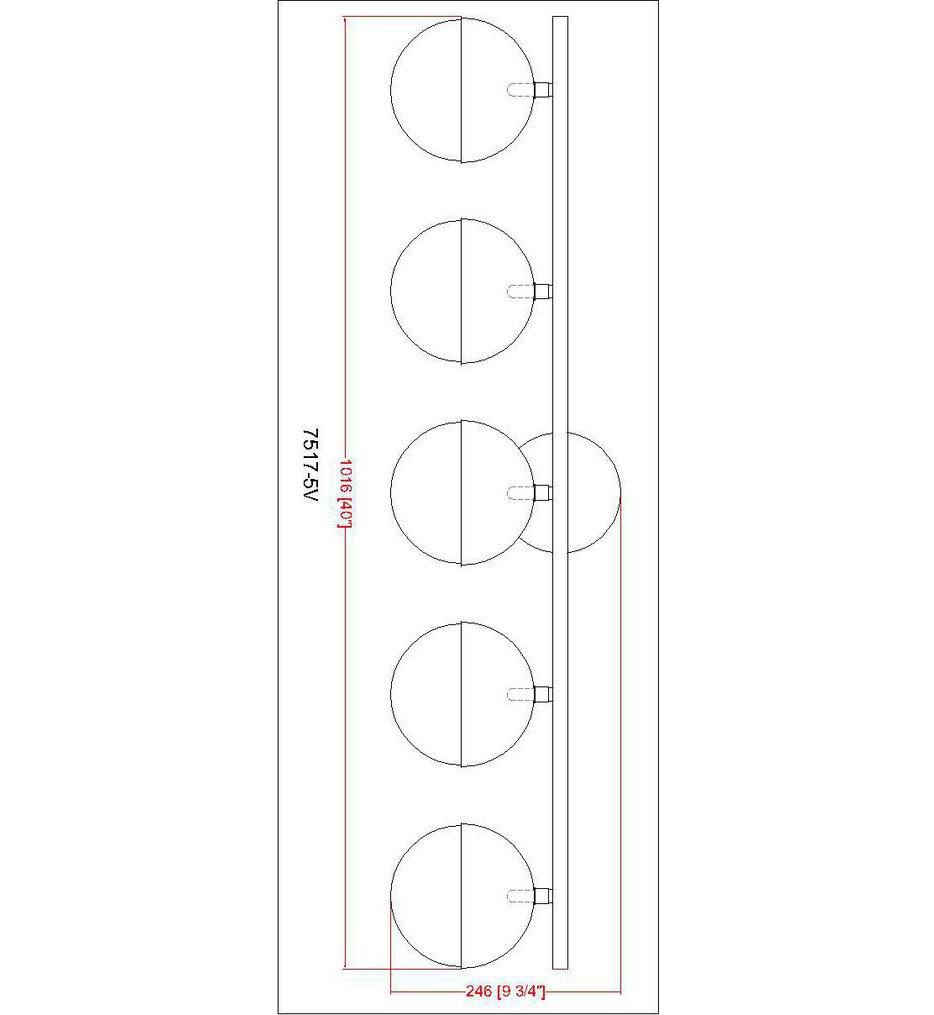 Realm Sphere 40" Bath Vanity Light