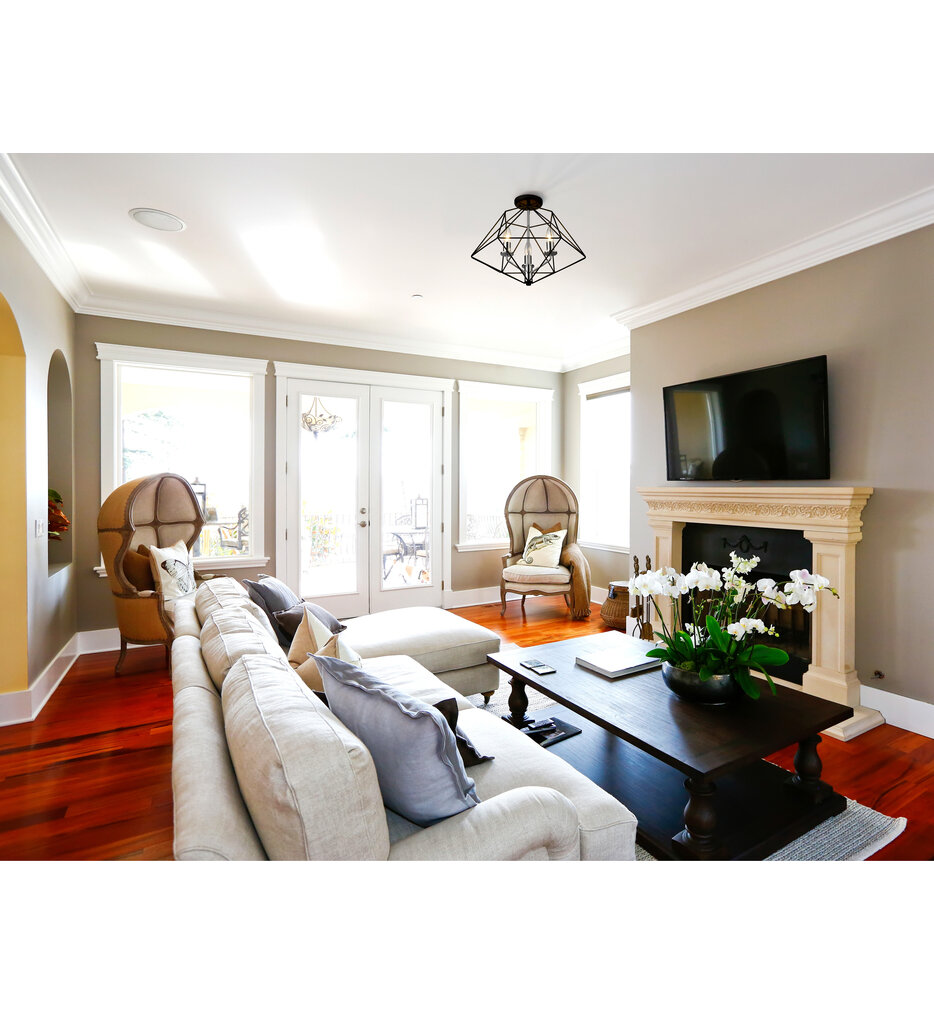 Geo 18" Semi-Flush Mount