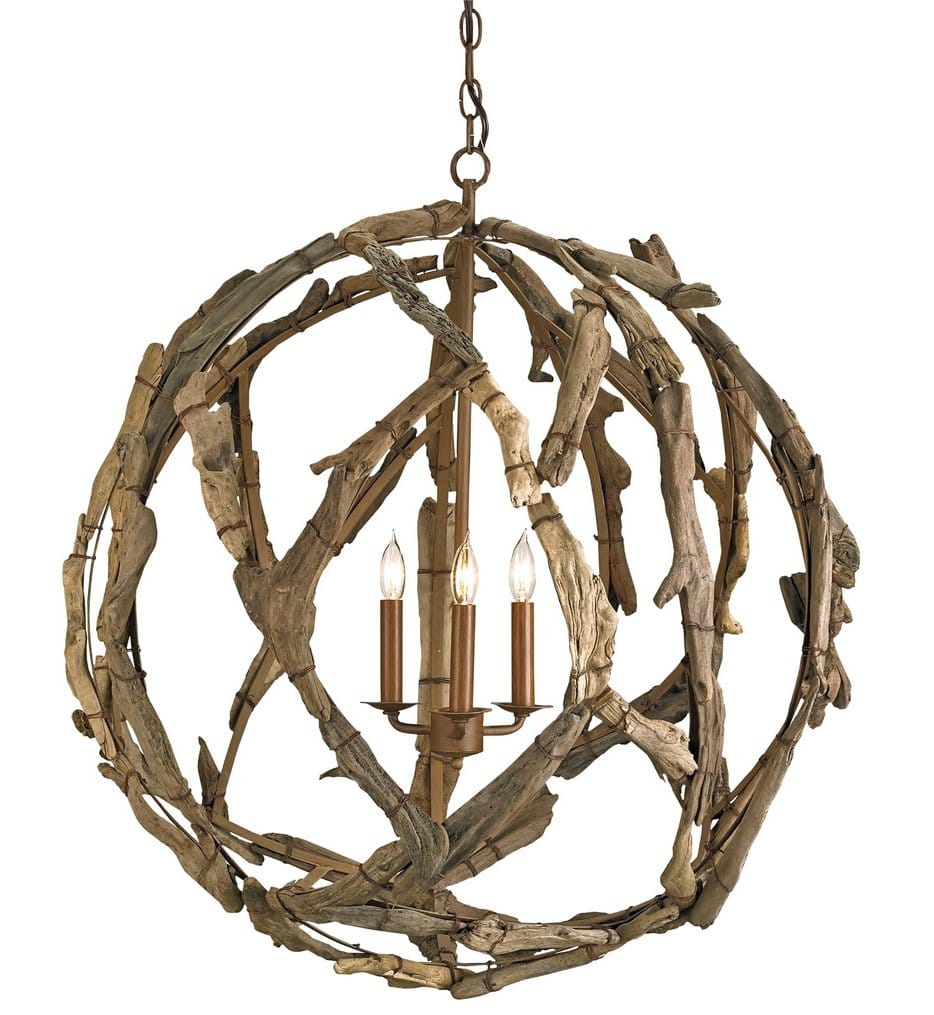 Currey & Company - Driftwood 29" Chandelier