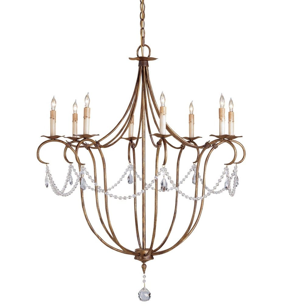Currey & Company - Crystal Lights 31" Chandelier