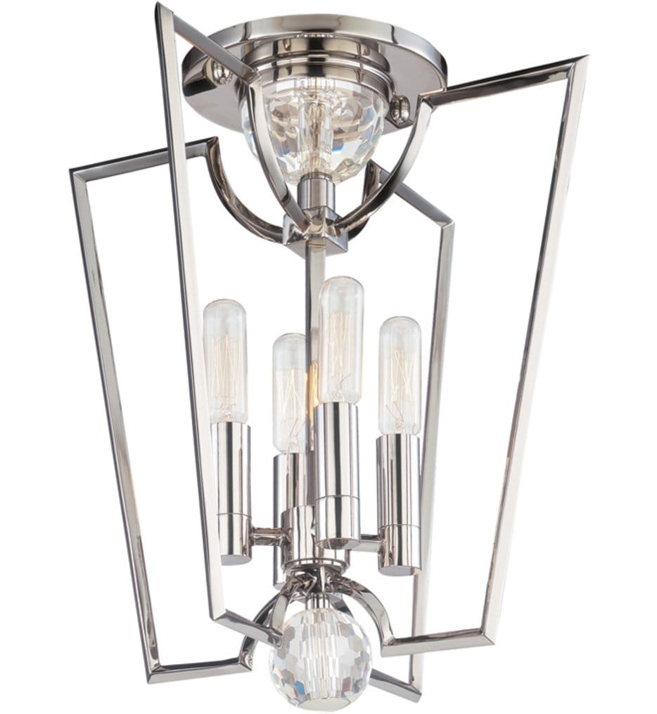 Hudson Valley - 3004-PN - Waterloo 13" Semi-Flush
