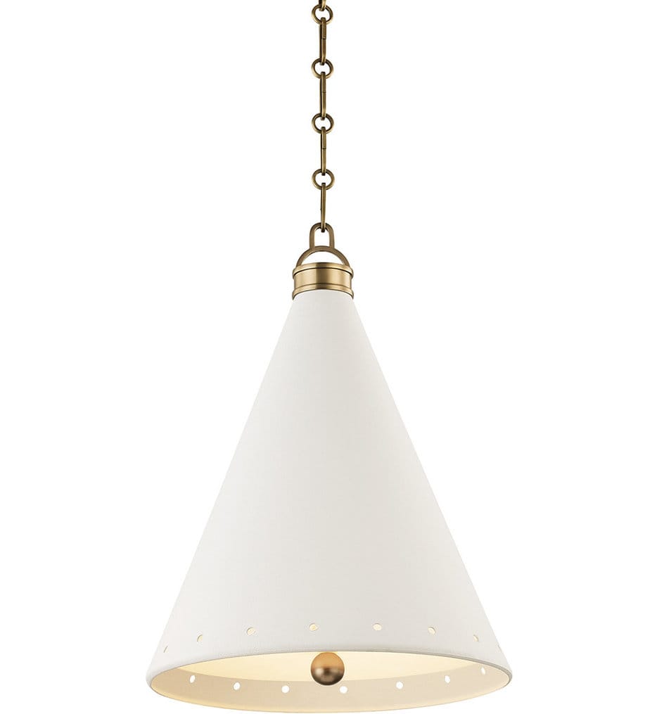 Hudson Valley - MDS401-AGB/WP - Plaster No.1 15" Pendant