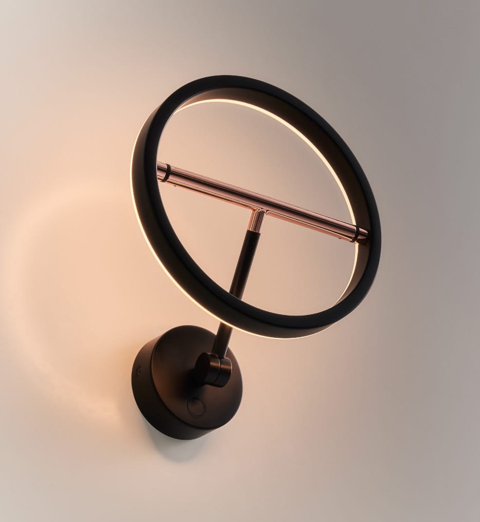 Seed Design - SLD-250WRTE-BK - Sol 7.1" Wall Sconce