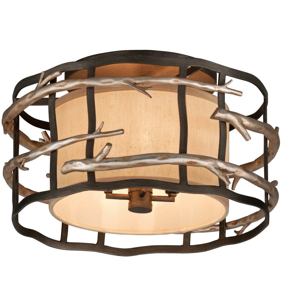 Troy Lighting - C2881-GRA/WSL - Adirondack 18" Semi-Flush