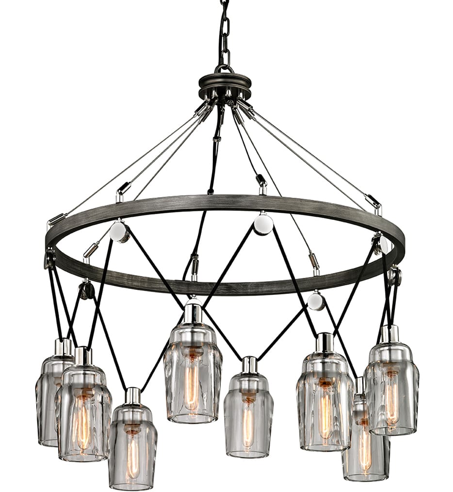 Troy Lighting - F5998-GRA/PN - Citizen 33.75" Chandelier