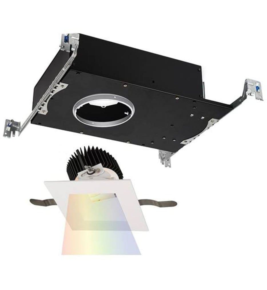 WAC Lighting - R3ASAT-NCC24-WT - Aether Color Changing Narrow Flood Beam Square Adjustable 3.5" Recessed Trim