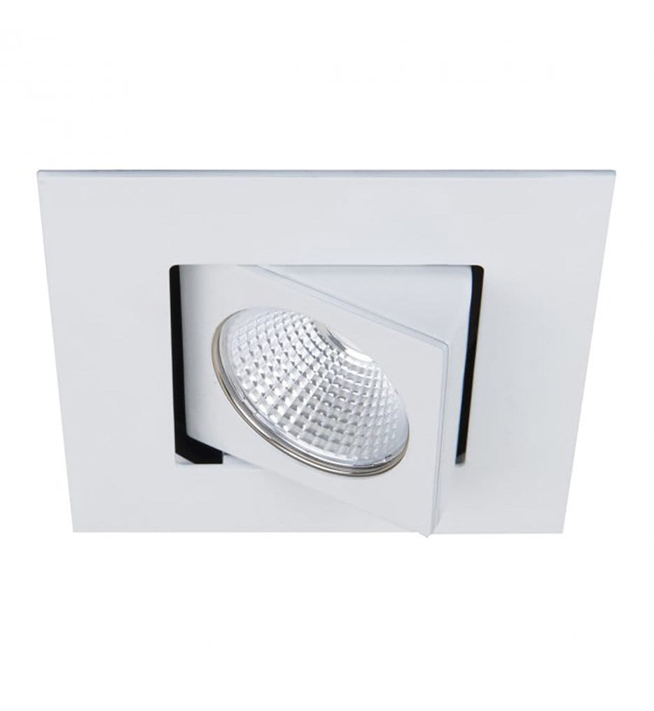 WAC Lighting - R3BSA-S930-WT - Oculux LED Spot Beam Square Adjustable 3.5" Recessed Trim