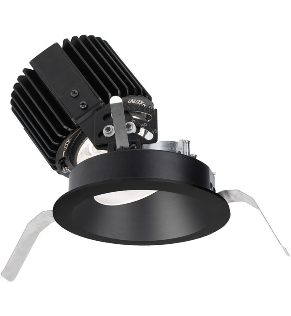 WAC Lighting - R4RAT-S927-BK - Volta LED Spot Beam Round Adjustable 4.5" Recessed Trim