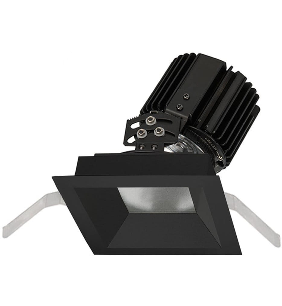 WAC Lighting - R4SAT-S927-BK - Volta LED Spot Beam Square Adjustable 4.5" Recessed Trim
