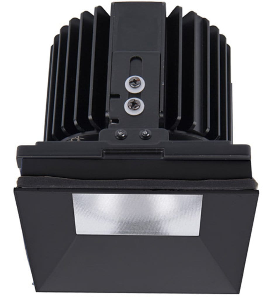 WAC Lighting - R4SD1L-W827-BK - Volta LED Wide Flood Beam Square Shallow Regressedvisible 4.5" Recessed Trim