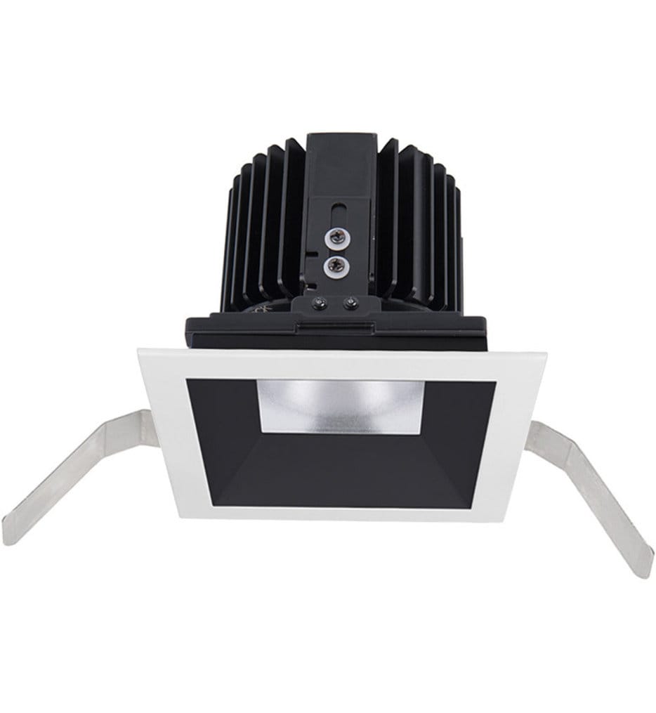 WAC Lighting - R4SD1T-S827-BKWT - Volta LED Spot Beam Square Shallow Regressed 4.5" Recessed Trim