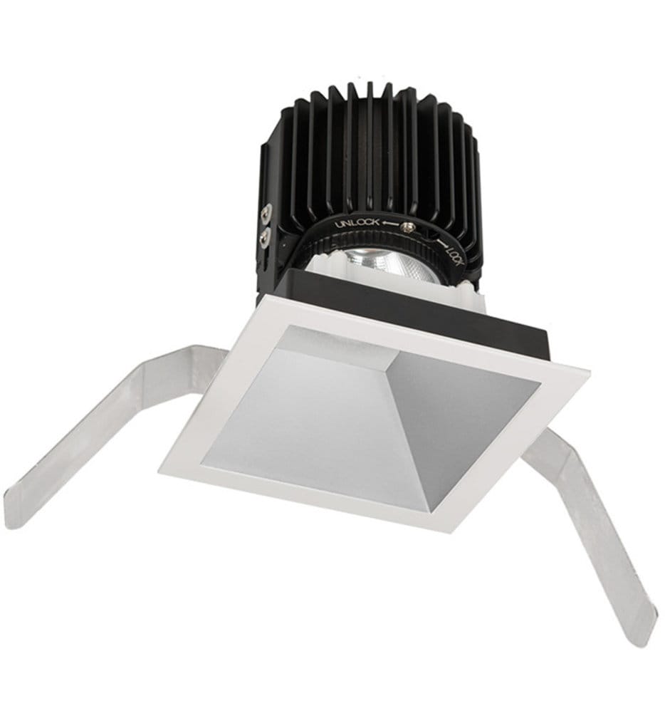 WAC Lighting - R4SD2T-W840-HZWT - Volta LED Wide Flood Beam Square 4.5" Recessed Trim