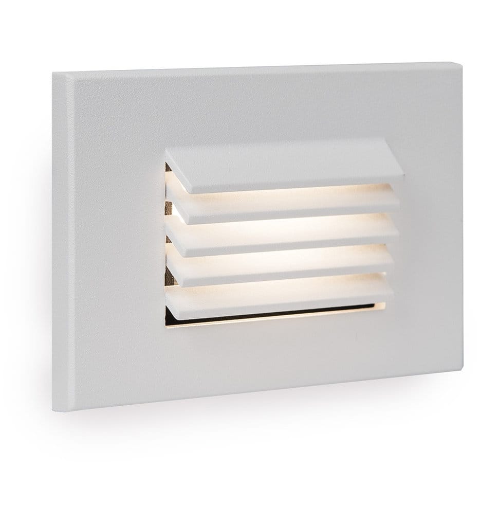 WAC Lighting - WL-LED120F-AM-WT - WAC Landscape White Amber 277 Volt Louvered Outdoor Step and Wall Light