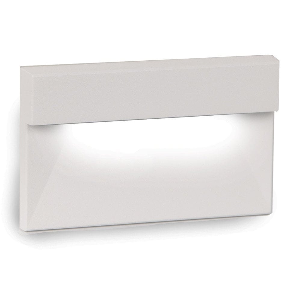WAC Lighting - WL-LED140F-AM-WT - 5" Wide Horizontal LED Step and Wall Light with Amber Lens - 277 Volt