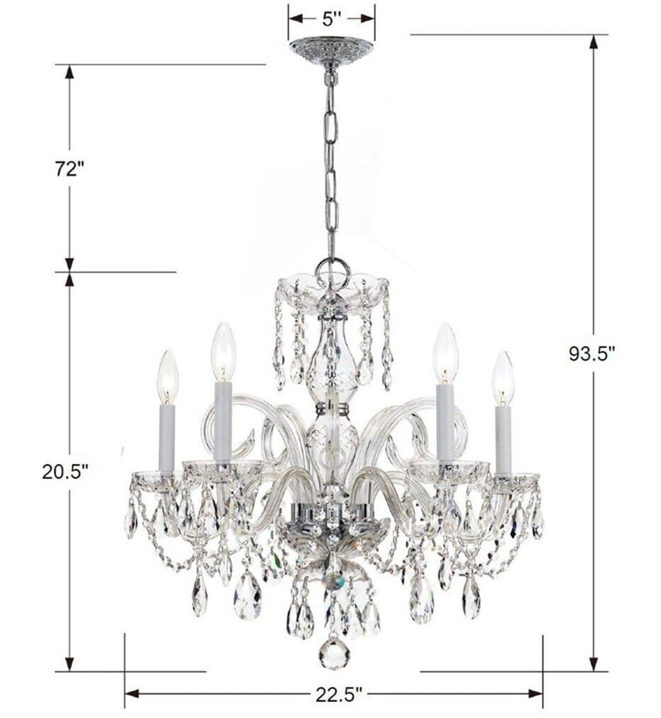 Crystorama - 1005-CH-CL-MWP - Traditional Crystal 22" Chandelier