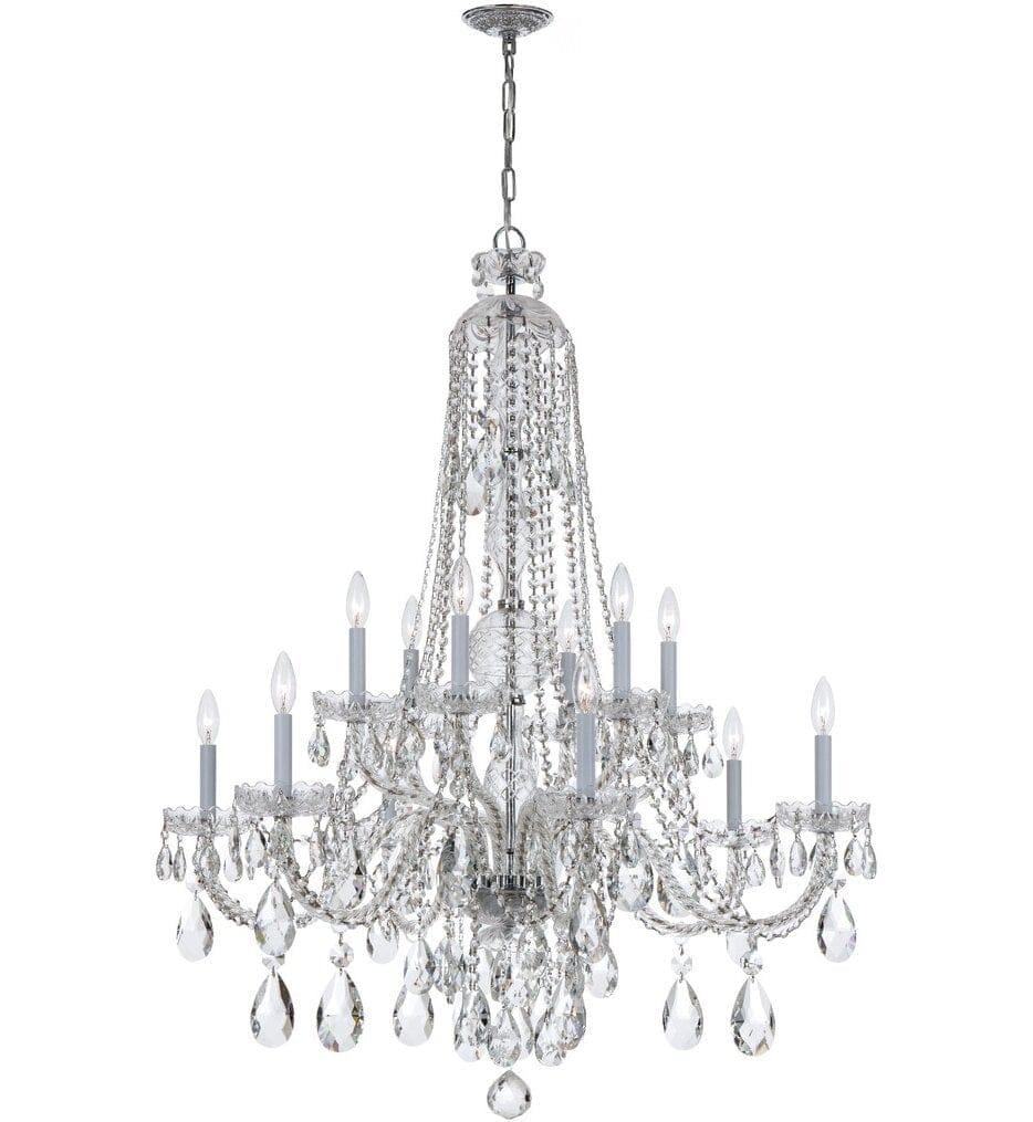 Crystorama - 1112-CH-CL-MWP - Traditional Crystal 37.5" Chandelier