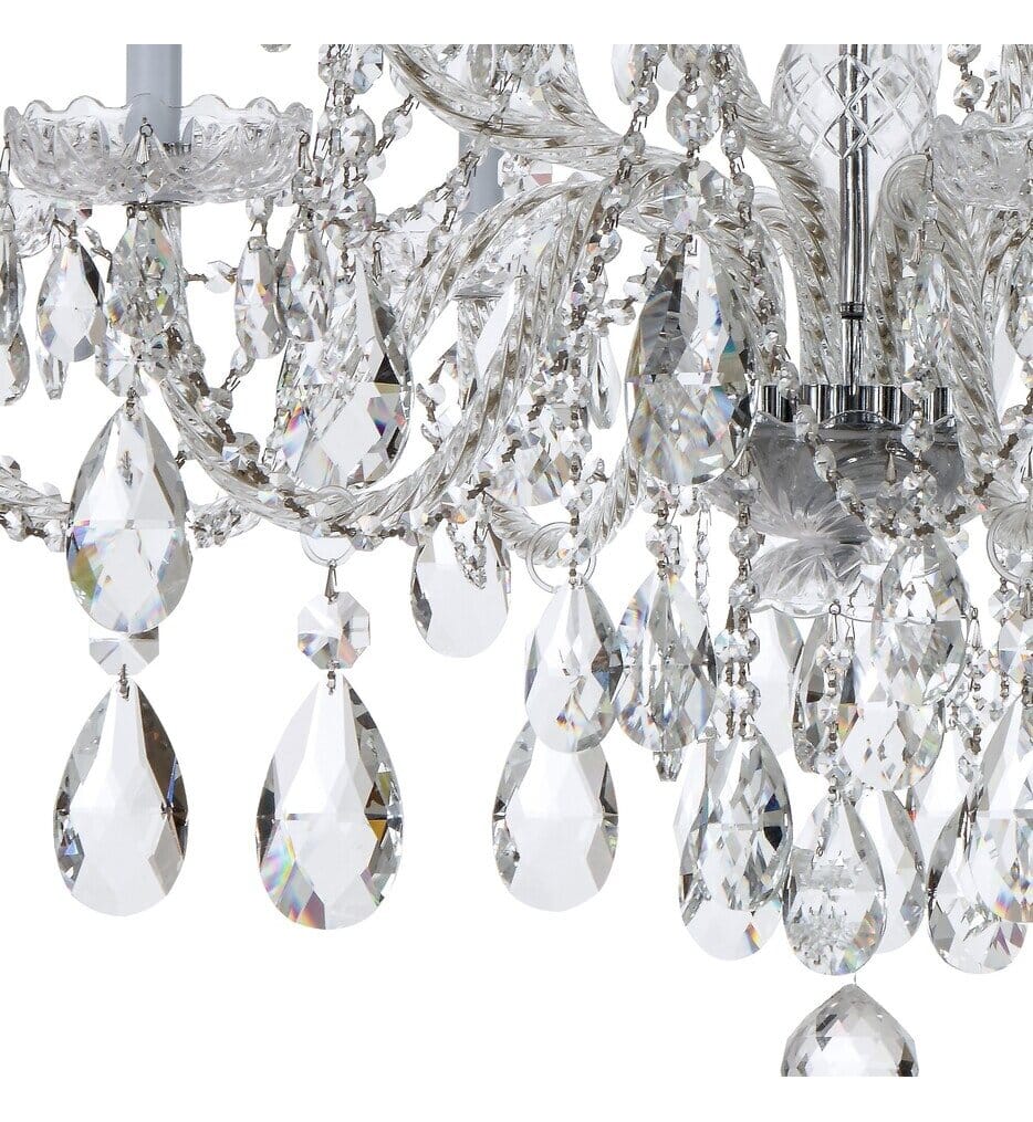 Crystorama - 1112-CH-CL-MWP - Traditional Crystal 37.5" Chandelier