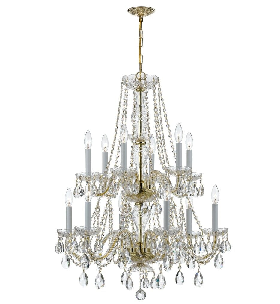 Crystorama - 1137-PB-CL-MWP - Traditional Crystal 26" Chandelier