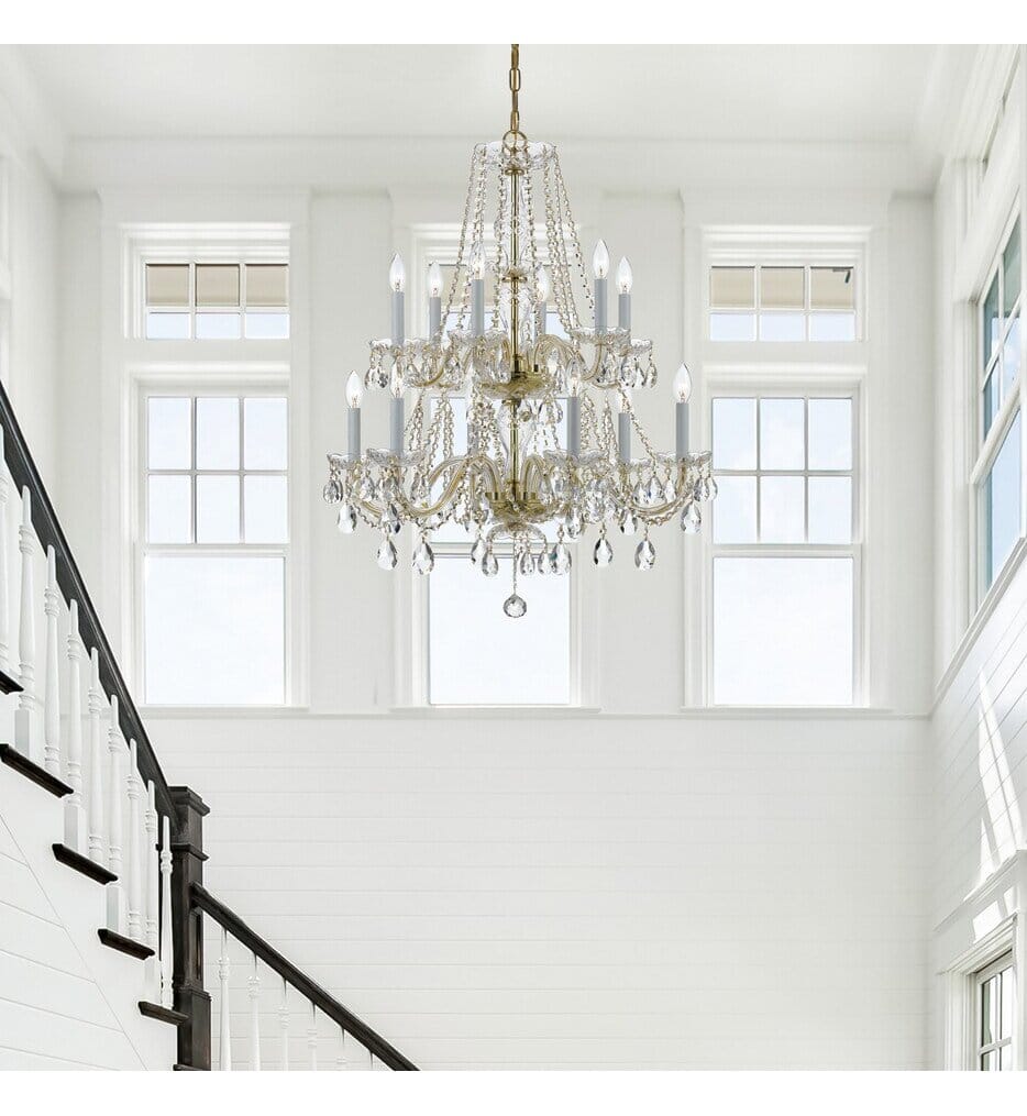 Crystorama - 1137-PB-CL-MWP - Traditional Crystal 26" Chandelier