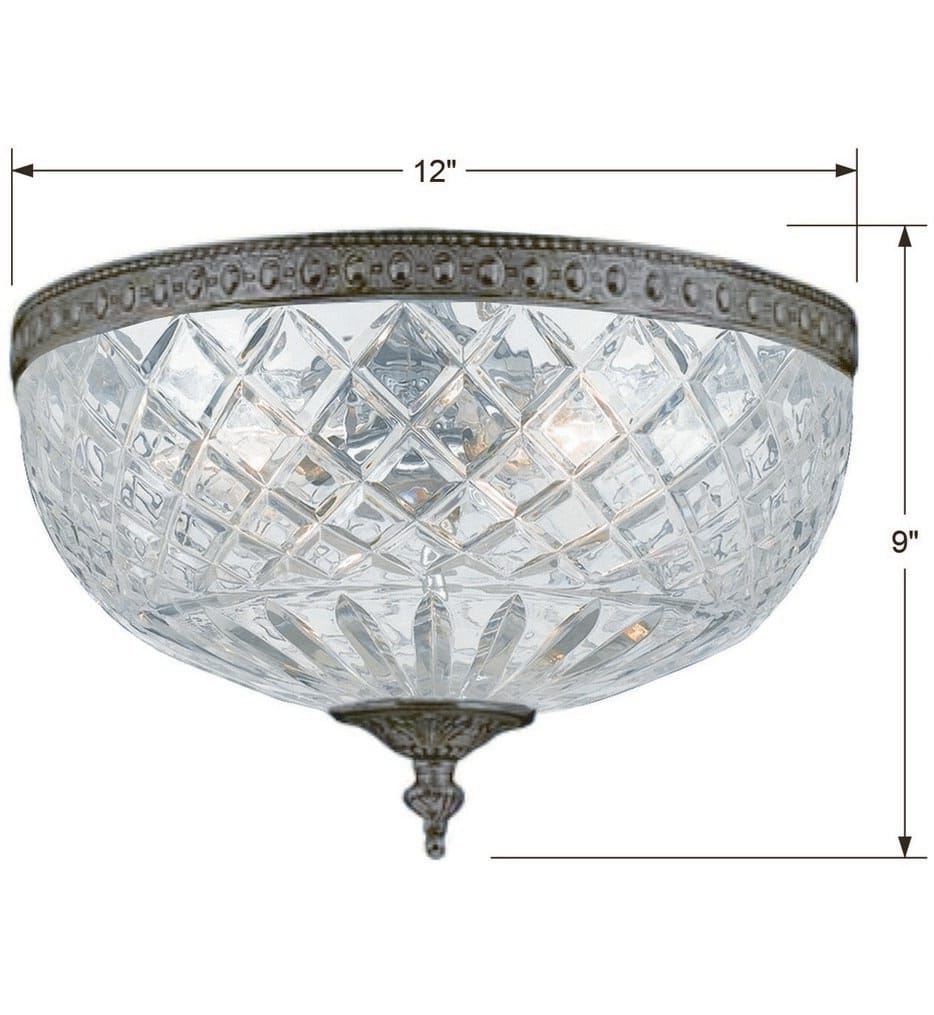 Crystorama - 117-12-EB - Ceiling Mount 12" Flush Mount