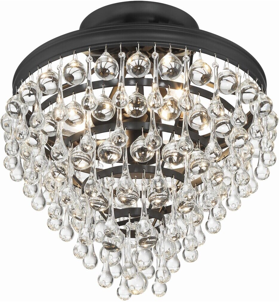 Crystorama - Calypso 13" Semi Flush