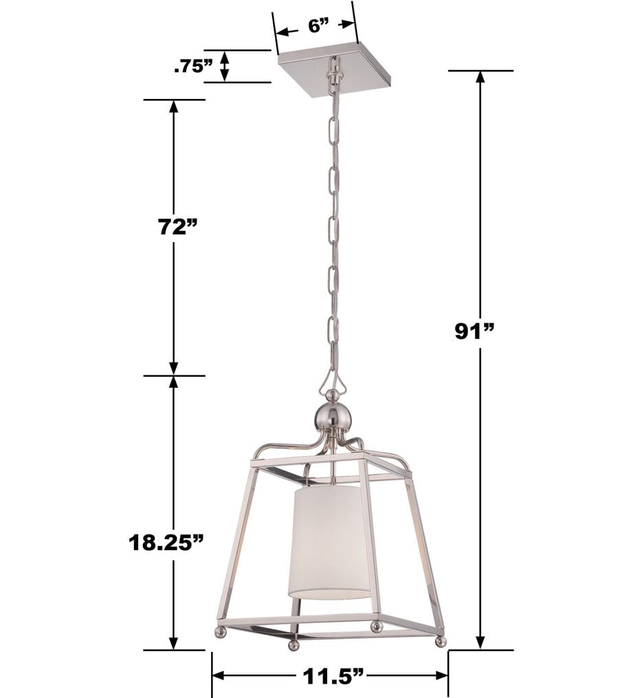 Crystorama - 2240-PN - Sylvan 11.5" Pendant