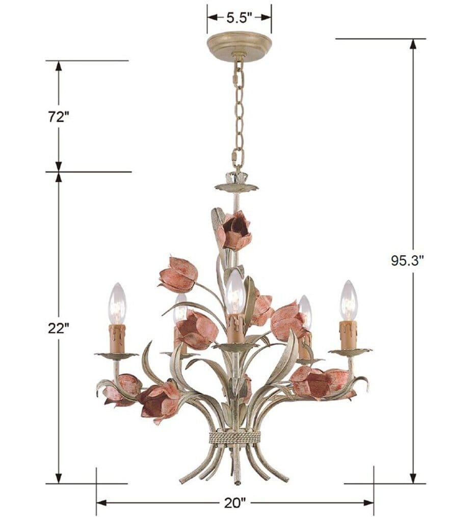 Crystorama - 4805-SR - Southport 20" Chandelier