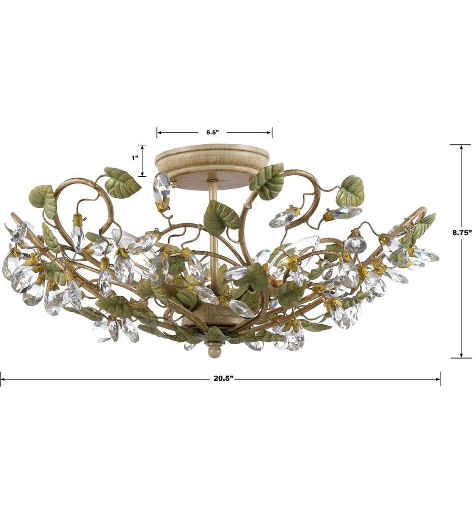 Crystorama - 4840-CT - Josie 20.5" Semi Flush