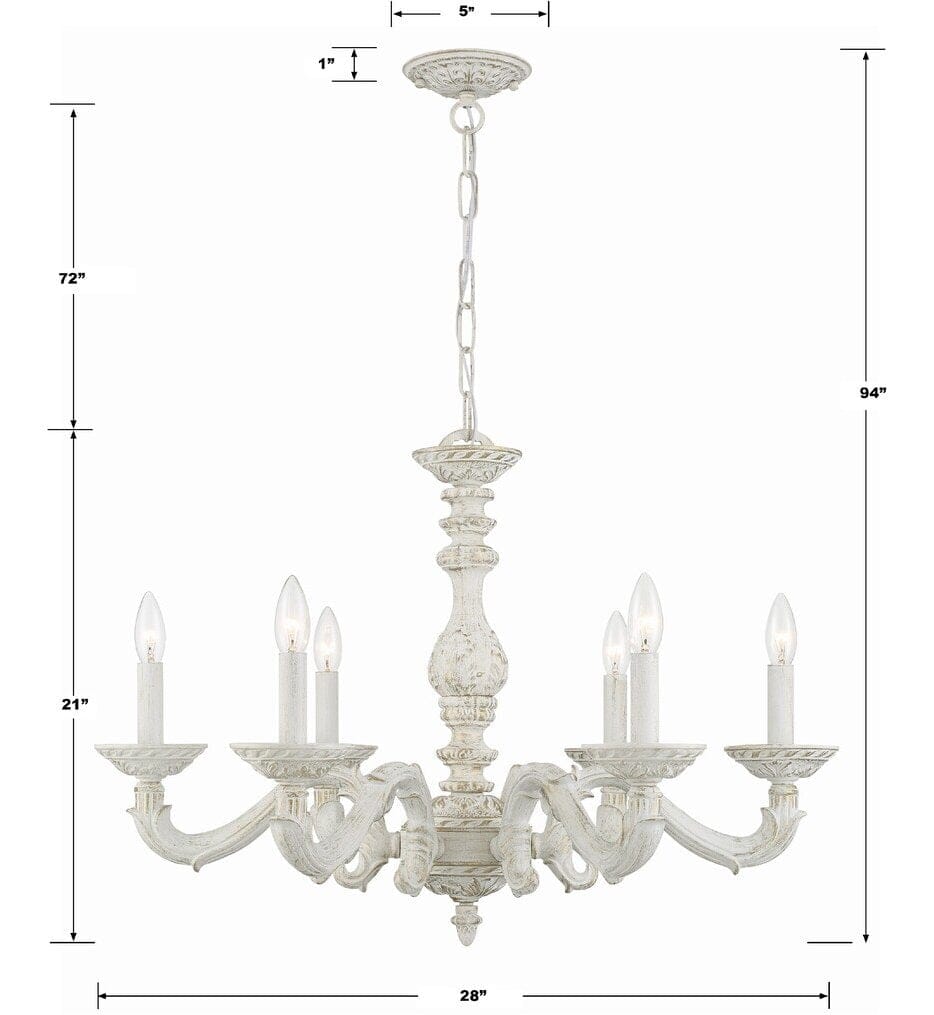Crystorama - 5126-AW - Paris Market 28" Chandelier