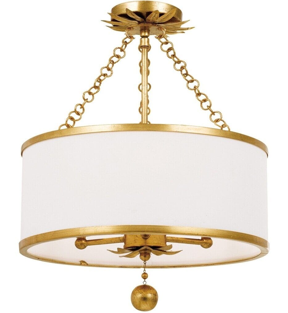 Crystorama - Broche 14" Semi Flush