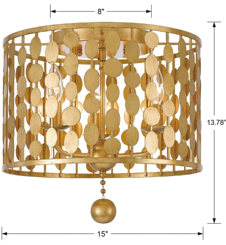 Crystorama - 544-GA - Layla 15" Flush Mount