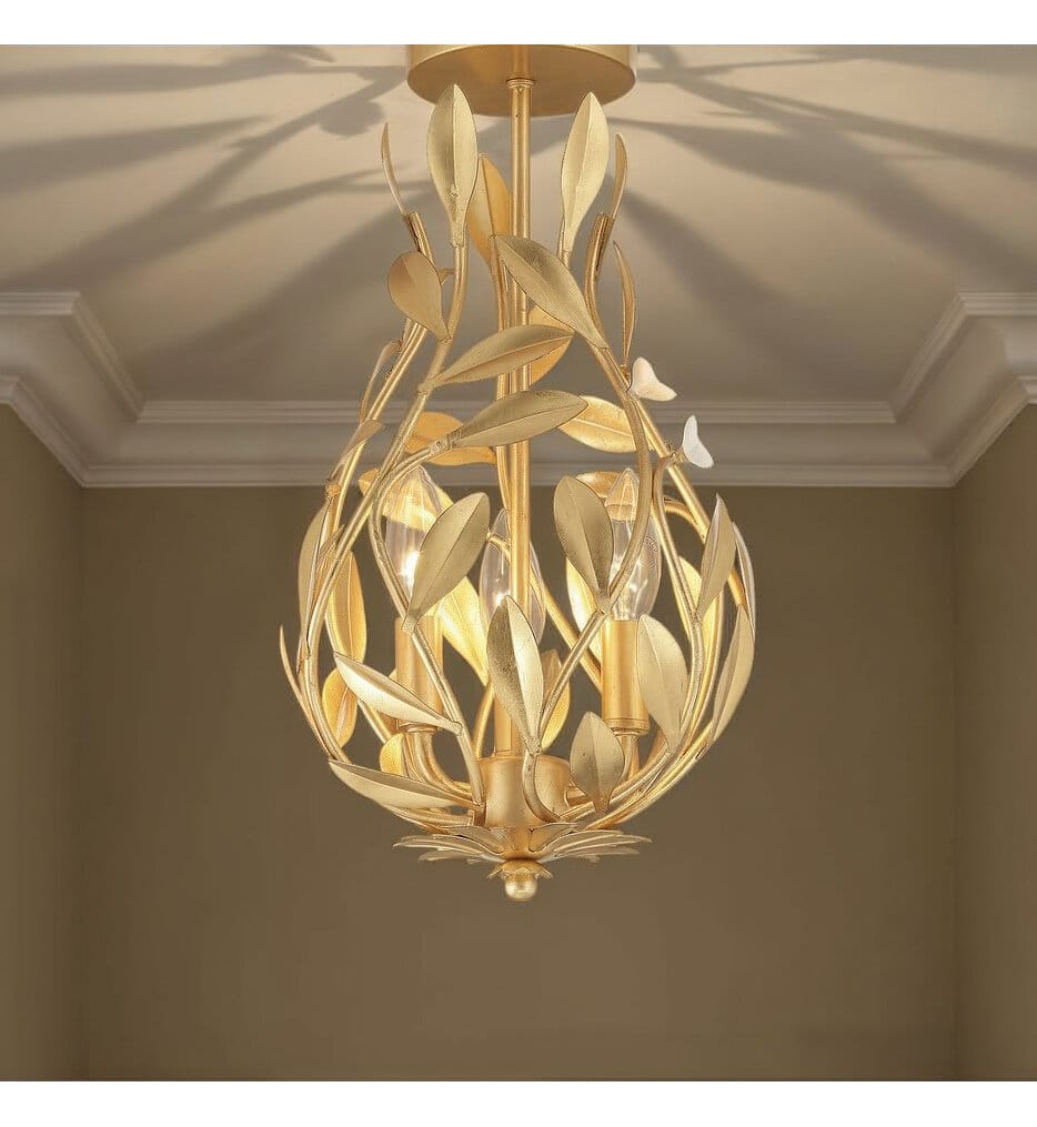 Crystorama - Broche 9-Inch Flush Mount