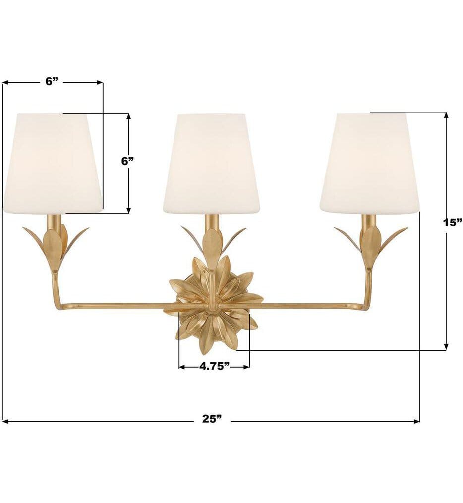 Crystorama - Broche 25'' Bath Vanity Light